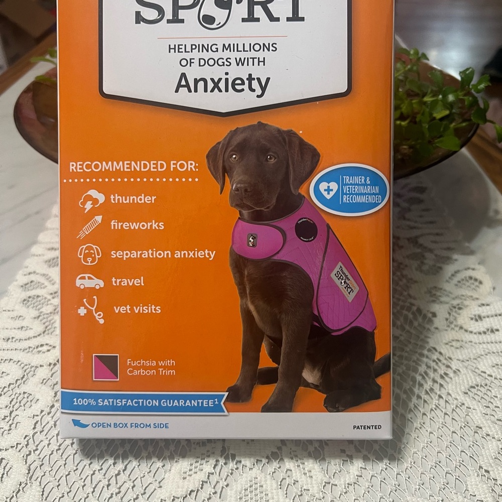 Sport Fuchsia Dog Vest with Black Trim size small
